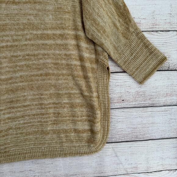 Field and Flower Anthropologie Split Hem Tunic Sweater Womens Medium Beige - Picture 9 of 12